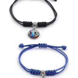 EL REGALO Girls 2 Black & Blue Charm Bracelet-image-39