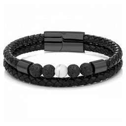 KRYSTALZ Unisex Leather Multistrand Bracelet-55