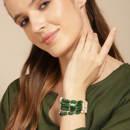 Anouk Women Brass Pearls Gold-Plated Wraparound Bracelet-image-58