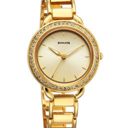 Sonata Women Dial & Stainless Steel Bracelet Style Straps Analogue Watch 87052YM01-26