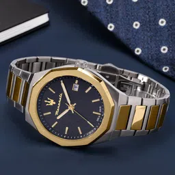 Maserati Men Printed Dial & Stainless Steel Bracelet Style Straps Analogue Watch-picture-9