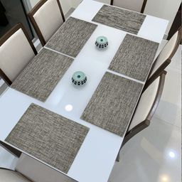 HOKIPO Set of 6 Solid Table Placemats-32