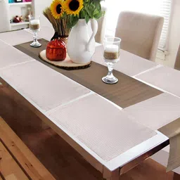FABURAA Taupe 8 Pieces Jute Rectangle Table Placemats-13
