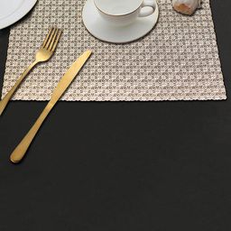 Dakshya Industries Gold Toned 2 Pieces Rectangular Table Placemats-20