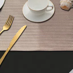 Dakshya Industries Gold Toned 2 Pieces Rectangular Table Placemats-41