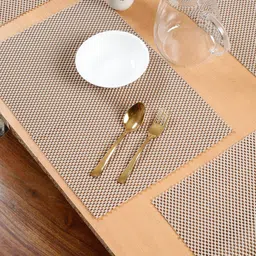 SOKNACK Beige 2 Pieces Textured Rectangular Table Placemats-13