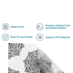 Dakshya Industries White & Black Ethnic Motifs Printed Rectangular Table Placemats image 5