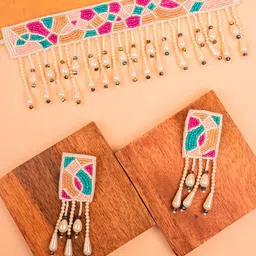 Crunchy Fashion Beaded Jewellery Set-image-23