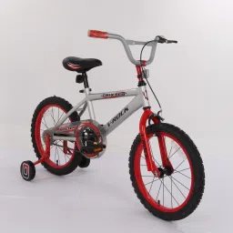 Trixter 18T Silver-Red Kids Bike, Steel Frame, Coaster Hub 18 T (inch) BMX Cycle-image-74