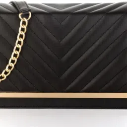 Black, Gold Women Sling Bag For Women With Adjustable strap (2L Capacity,1 Compartemnt)-image-68