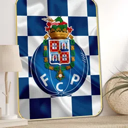 Myntra Elegant Homes White & Blue FC Porto Printed Wall Art-image-22