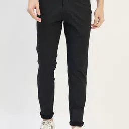 Duke Men Solid Slim Fit Mid-Rise Cotton Chinos Trousers-picture-8