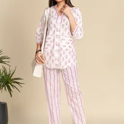 GULABOSITABO Printed Cotton Shirt & Trousers Co-Ord-image-2