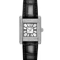 Emporio Armani Women Embellished Leather Textured Straps Analogue Watch AR11660I-picture-11