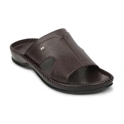 Liberty Men Textured Open Toe Flats-9