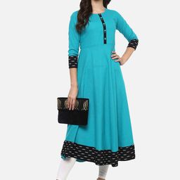 IKRASS Women Cotton Gotta Patti Anarkali Kurta-image-59