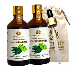 Puroelite Set Of 2 Cold Pressed Neem Seed Oil With Dropper For Hair & Skin - 100 ml Each-15