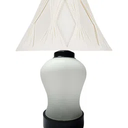 Aura Off White Glass Frustum Shaped Table Lamp-image-23
