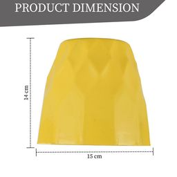 Kuber Industries 4Pc Yellow & Green Barfi Pattern Durable Plastic Planters image 5