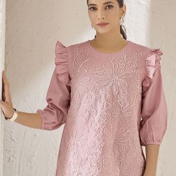Anouk Women Floral Embroidered Pure Cotton Top-image-57