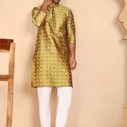 Anouk Rustic Men Floral Printed Kurta with Pyjama-picture-21