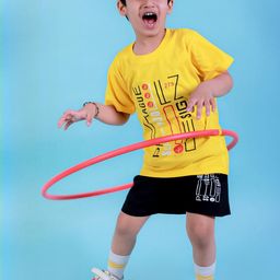 CHANDRIKA Kids-Boys Gold Clothing Set-image-93