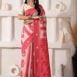 Astita Woven Design Zari Linen Blend Saree-image-81