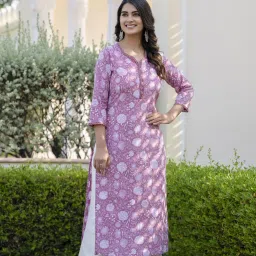 Women Printed Pure Cotton Straight Kurta-picture-22