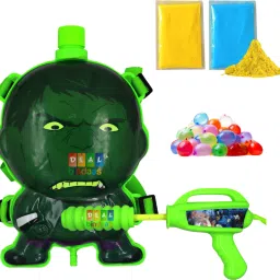 Little Boy Tank Holi Water Gun Toy Pressure Pichkari & Back Pack Tank 1707 Water Gun-image-48