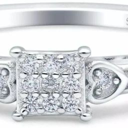 Sterling Silver Diamond Sterling Silver Plated Ring-image-63