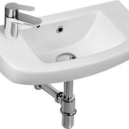 MINT Premium Ceramic Wall Mount Wash Basin (18 inch x 10 inch) SYON073 Wall Hung Basin-1