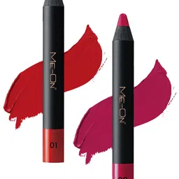 ME-ON 2-Pcs Photoface Long-Lasting Lip Crayon - Shade 01 & 08-28