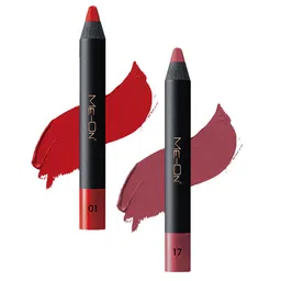 ME-ON Set of 2 Photoface Long Lasting Matte Finish Lip Crayon - Shade 01 & 17-27
