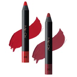 ME-ON Set of 2 Photoface Long Lasting Matte Finish Lip Crayon - Shade 06 & 20-98