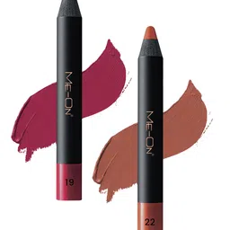 ME-ON Photoface Set Of 2 Non Transfer Lip Crayon Lipstick - 3.6g Each - Shade 19-Shade 22-18