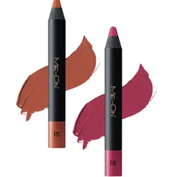 ME-ON Set Of 2 Photoface Non Transfer Lip Crayon Lipstick - 3.6g Each - Shade 15-Shade 18-61