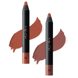 ME-ON Set of 2 Photoface Long Lasting Matte Finish Lip Crayon - Shade 15 & 21-16