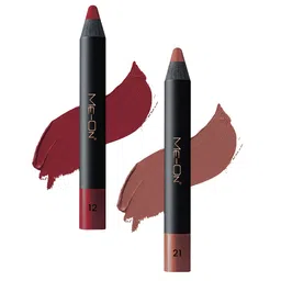 ME-ON Set of 2 Photoface Long Lasting Matte Finish Lip Crayon - Shade 12 & 21-35