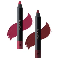 ME-ON Set Of 2 Photoface Non Transfer Lip Crayon Lipstick - 3.6g Each - Shade 19-Shade 24-64