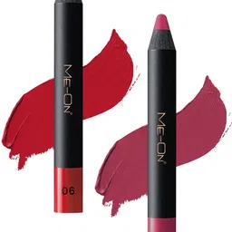 ME-ON Photoface Set Of 2 Non Transfer Lip Crayon Lipstick - 3.6g Each - Shade 06-Shade 18-28