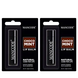 MANCODE Set Of 2 Choco Mint Lip Balm With Mint Oil - 4.5g Each-5