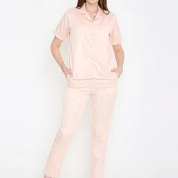 Arendelle Lapel Collar Satin Night suit-picture-26