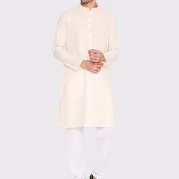 Maharaja Band Collar Regular Kurta with Pyjamas-picture-5