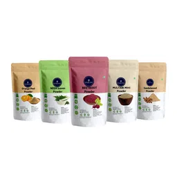 VEDICINE Set Of 5 Beetroot Neem Leaf Orange Peel Face Pack-50g Each-25
