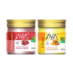 AYA Set Of 2 Pomegranate & Ubtan Exfoliating Face Scrubs 100 ml Each-11