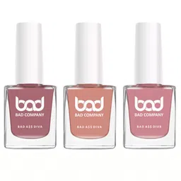 BAD COMPANY Set Of 3 No Toxin Nail Lacquer - 10ml each image 1