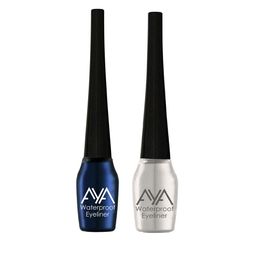 AYA Set of 2 Blue and Silver Waterproof Eyeliner 5ml Each-15