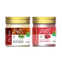 AYA Set of De Tan & Pomegranate Exfoliating Face Scrubs - 100 ml Each-50