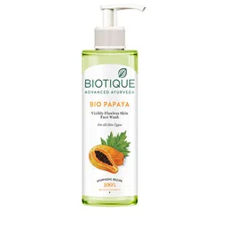Biotique Set of 2 Bio Papaya Visibly Ageless Face Wash - 200ml each image 3