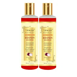 DRONTIKA Herbal Set of 2 Pure & Natural Red Onion Shampoo for Hair Growth - 200ml Each-58